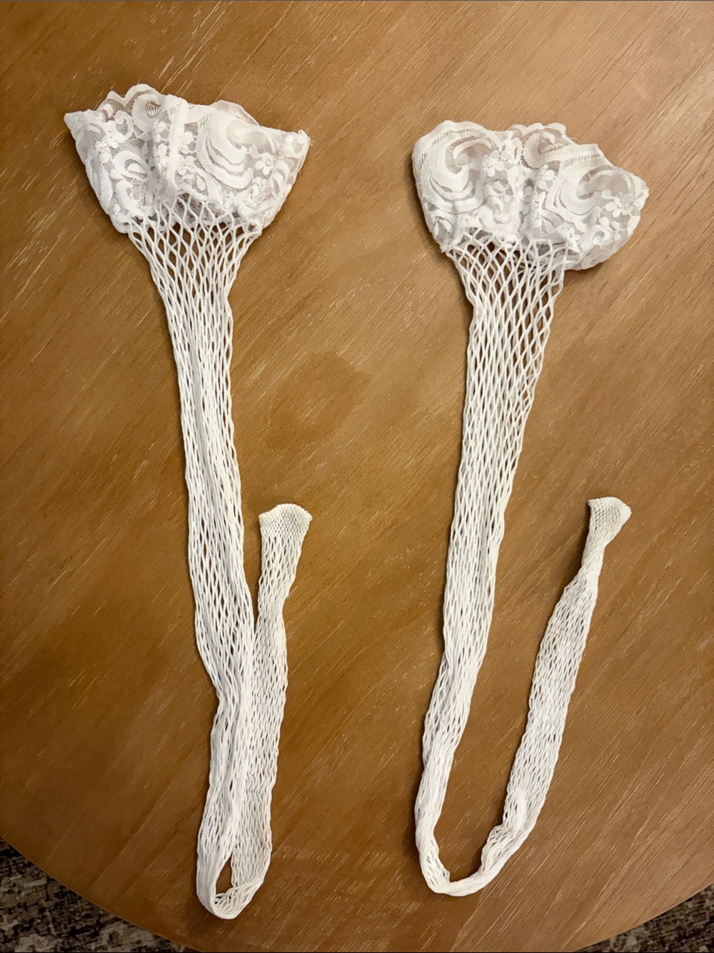 White Lace Thigh High Stockings